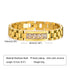 Solid color stainless steel plating inlay zircon 18k gold plated bracelets