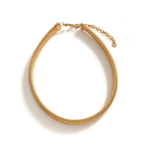 Solid color stainless steel titanium steel choker