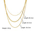 18k gold plated three layer necklace