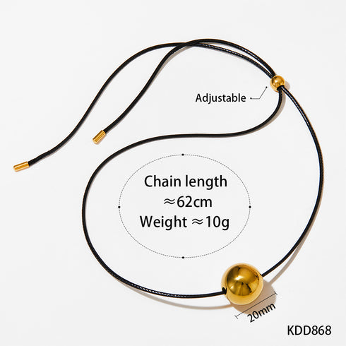 Stainless steel flanelle rope plating pendant necklace