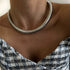 Solid color stainless steel titanium steel choker