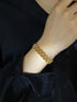Solid color stainless steel plating inlay zircon 18k gold plated bracelets
