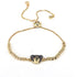 Streetwear bear copper 18k gold plated zircon bracelets in bulk