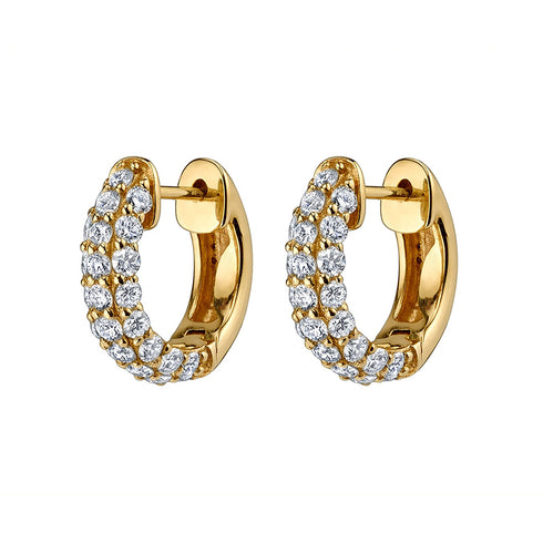 18k gold plated small huggies earrings