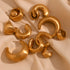 Style solid color plating stainless steel 18k gold plated ear cuffs