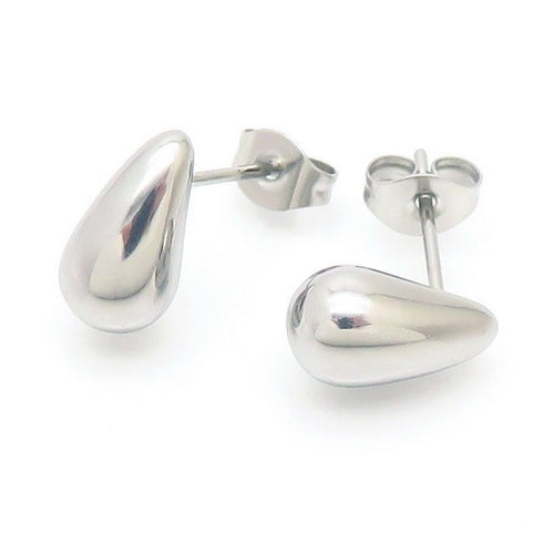 Water droplets stainless steel earrings