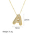Style letter copper 18k gold plated pendant necklace in bulk