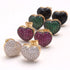 Style commute heart shape zircon white gold plated gold plated