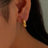 Classic Style Twist Plating Stainless Steel 18K Gold Plated Ear Studs