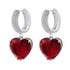 Elegant simple style heart shape 18k drop earrings