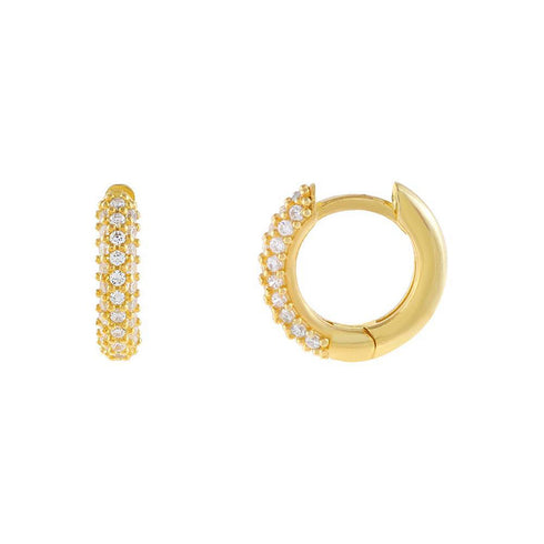 18k gold plated small huggies earrings