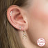 Styles plating inlay sterling silver zircon 18k gold plated ear studs