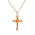 Zircon cross pendant necklace
