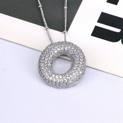 Letter plating silver plated pendant necklace