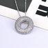 Letter plating silver plated pendant necklace