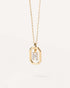 Letter sterling silver plating inlay zircon pendant necklace