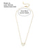 Titanium steel plating inlay shell 18k gold plated pendant necklace