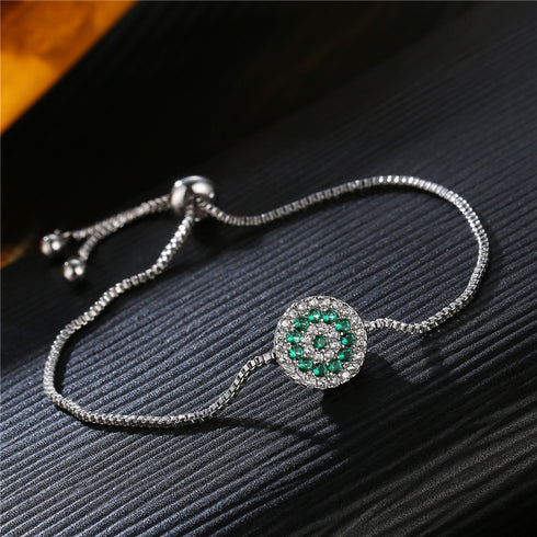 Style round devil eye zircon bracelets