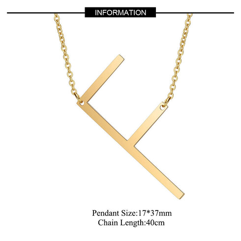 Initial stainless steel polishing plating hollow out 18k gold plated necklace
