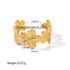 Lady geometric flower stainless steel plating 18k gold plated bangle