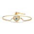 Devil's eye heart shape drawstring inlay zircon bracelets
