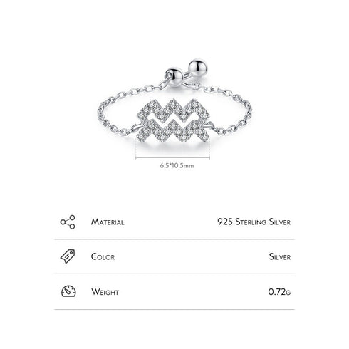 Shapes of silver inlay zircon rings