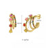 Huggies zircon 18k gold plated earrings