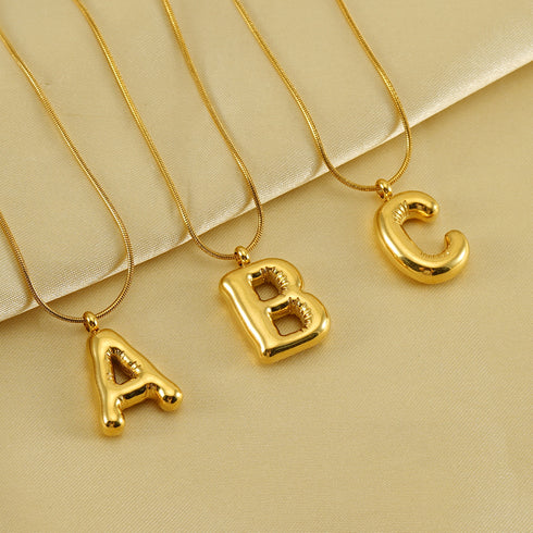 Stainless Steel 18K Gold Plated Casual Letter