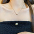 Solid color pea titanium steel gold plated silver plated necklace in bulk