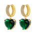 Elegant simple style heart shape 18k drop earrings