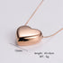 Heart shape stainless steel 18k gold plated pendant necklace