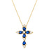 Luxurious Cross Inlay Zircon Pendant Necklace