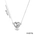Heart shape stainless steel plating 18k gold plated pendant necklace