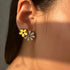 Flower plating titanium steel gold plated ear studs