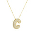 Style letter copper 18k gold plated pendant necklace in bulk