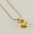 Stainless Steel 18K Gold Plated Casual Letter