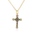 Zircon cross pendant necklace