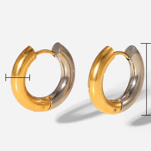 Basic huggies stainless steel jewelry gold and silver