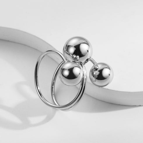 Stainless steel titanium steel plating open rings styles