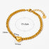 Heart shape stainless steel beaded plating bracelets necklace