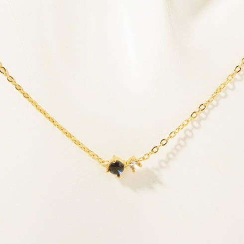 Round titanium steel plating 18k gold plated pendant necklace