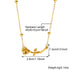 Flower stainless steel plating inlay zircon 18k gold plated necklace