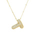 Style letter copper 18k gold plated pendant necklace in bulk