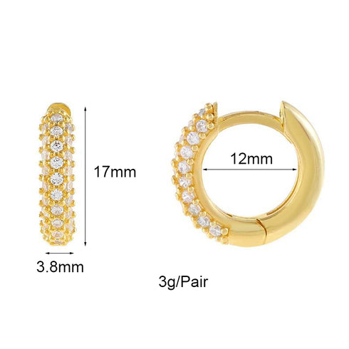 18k gold plated small huggies earrings
