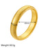 Simple Style Solid Color Stainless Steel 18K Gold Plated Bangle In Bulk