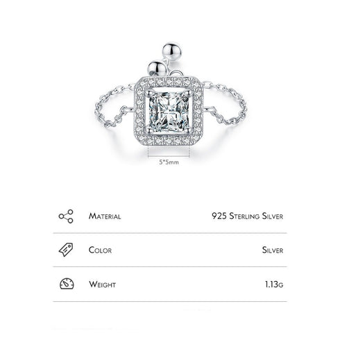 Shapes of silver inlay zircon rings