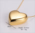 Heart shape stainless steel 18k gold plated pendant necklace