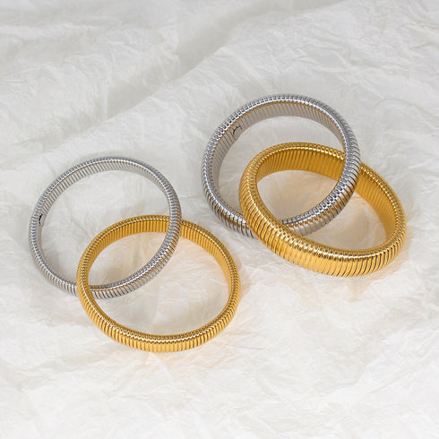 Stainless Steel 18K Gold Plated Bangle In Bulk