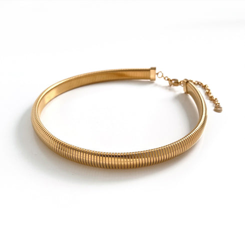 Solid color stainless steel titanium steel choker