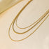 18k gold plated three layer necklace